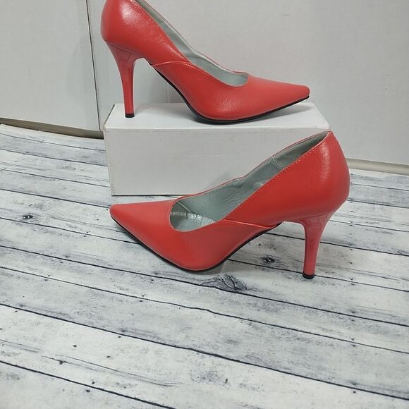 Le Dame Sexy Red High Heels Woman's SZ 11D - Picture 3 of 8